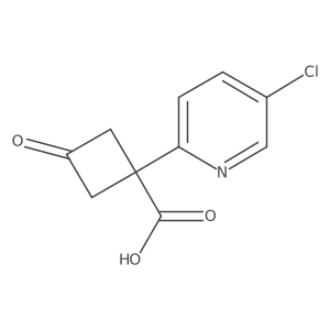 1-(5-Chloropyridin-2-yl)-3-oxocyclobutane-1-carboxylic acid Structure