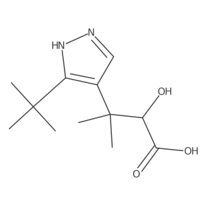 3-(3-tert-butyl-1H-pyrazol-4-yl)-2-hydroxy-3-methylbutanoic acid Structure