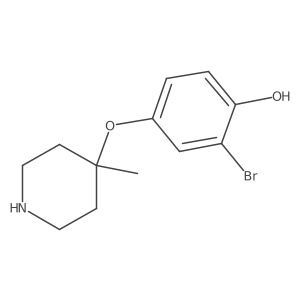 2-Bromo-4-[(4-methylpiperidin-4-yl)oxy]phenol结构式