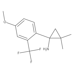 1-[4-Methoxy-2-(trifluoromethyl)phenyl]-2,2-dimethylcyclopropan-1-amine Structure