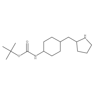 tert-butyl N-{4-[(pyrrolidin-2-yl)methyl]cyclohexyl}carbamate Structure