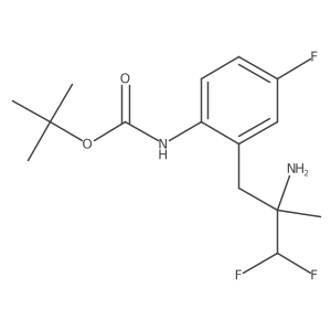 tert-butyl N-[2-(2-amino-3,3-difluoro-2-methylpropyl)-4-fluorophenyl]carbamate结构式