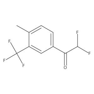 2,2-Difluoro-1-[4-methyl-3-(trifluoromethyl)phenyl]ethan-1-one Structure