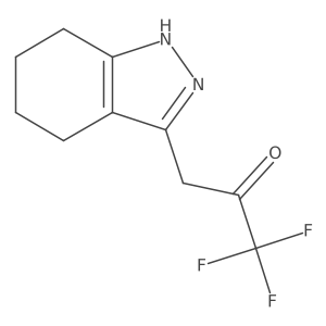 1,1,1-trifluoro-3-(4,5,6,7-tetrahydro-1H-indazol-3-yl)propan-2-one结构式
