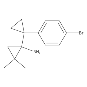 1-[1-(4-Bromophenyl)cyclopropyl]-2,2-dimethylcyclopropan-1-amine Structure
