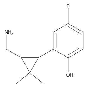 2-[3-(Aminomethyl)-2,2-dimethylcyclopropyl]-4-fluorophenol结构式