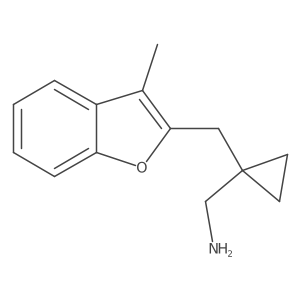 {1-[(3-Methyl-1-benzofuran-2-yl)methyl]cyclopropyl}methanamine Structure