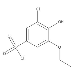 3-Chloro-5-ethoxy-4-hydroxybenzenesulfonyl chloride结构式