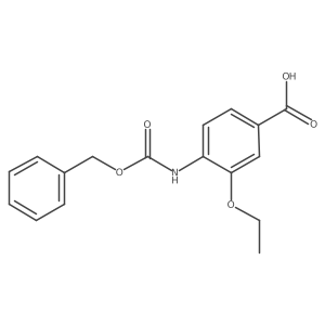 3-Ethoxy-4-(phenylmethoxycarbonylamino)benzoic acid结构式