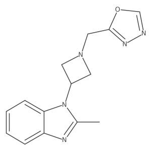 2-methyl-1-{1-[(1,3,4-oxadiazol-2-yl)methyl]azetidin-3-yl}-1H-1,3-benzodiazole Structure