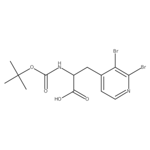 2-{[(Tert-butoxy)carbonyl]amino}-3-(2,3-dibromopyridin-4-yl)propanoic acid结构式