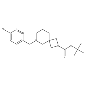 Tert-butyl 8-[(6-chloropyridazin-3-yl)methyl]-2,8-diazaspiro[3.5]nonane-2-carboxylate结构式