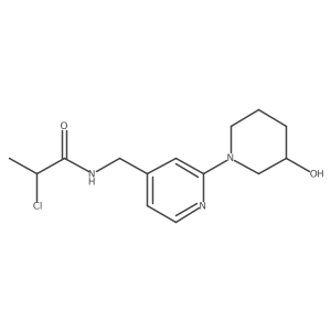 2-Chloro-N-[[2-(3-hydroxypiperidin-1-yl)pyridin-4-yl]methyl]propanamide结构式