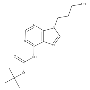 tert-butyl N-[9-(3-hydroxypropyl)-9H-purin-6-yl]carbamate结构式