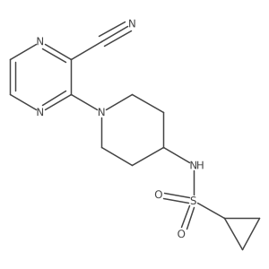 N-[1-(3-Cyanopyrazin-2-yl)piperidin-4-yl]cyclopropanesulfonamide Structure
