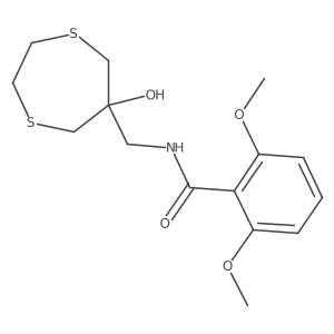 N-[(6-Hydroxy-1,4-dithiepan-6-yl)methyl]-2,6-dimethoxybenzamide Structure