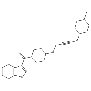 3-(4-{[4-(4-Methylpiperazin-1-yl)but-2-yn-1-yl]oxy}piperidine-1-carbonyl)-4,5,6,7-tetrahydro-1,2-benzoxazole结构式