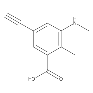 5-Ethynyl-2-methyl-3-(methylamino)benzoic acid结构式