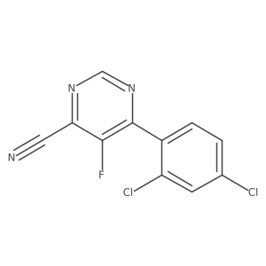 6-(2,4-Dichlorophenyl)-5-fluoropyrimidine-4-carbonitrile结构式