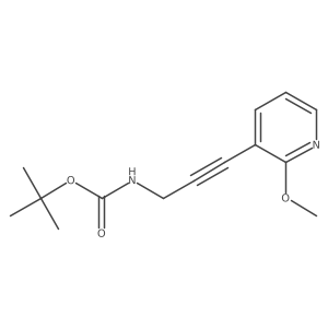 tert-Butyl (3-(2-methoxypyridin-3-yl)prop-2-yn-1-yl)carbamate结构式