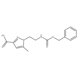 1-(2-{[(benzyloxy)carbonyl]amino}ethyl)-5-methyl-1H-pyrazole-3-carboxylic acid结构式