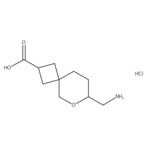 7-(Aminomethyl)-6-oxaspiro[3.5]nonane-2-carboxylic acid;hydrochloride Structure
