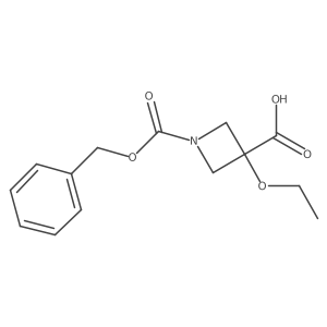 1-[(Benzyloxy)carbonyl]-3-ethoxyazetidine-3-carboxylic acid结构式