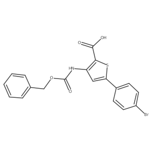 3-{[(Benzyloxy)carbonyl]amino}-5-(4-bromophenyl)thiophene-2-carboxylic acid Structure