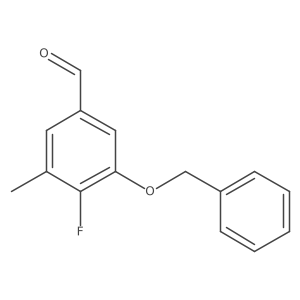 3-(Benzyloxy)-4-fluoro-5-methylbenzaldehyde结构式