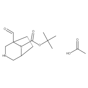 Tert-butyl 1-formyl-3,8-diazabicyclo[3.2.1]octane-8-carboxylate acetate Structure