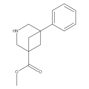 Methyl 5-phenyl-3-azabicyclo[3.1.1]heptane-1-carboxylate结构式