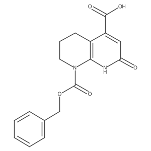 8-[(Benzyloxy)carbonyl]-2-hydroxy-5,6,7,8-tetrahydro-1,8-naphthyridine-4-carboxylic acid Structure