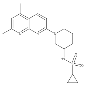 N-[1-(5,7-dimethyl-1,8-naphthyridin-2-yl)piperidin-3-yl]cyclopropanesulfonamide结构式