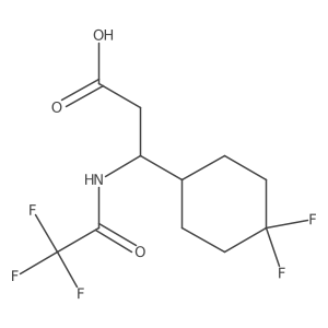 3-(4,4-difluorocyclohexyl)-3-[(2,2,2-trifluoroacetyl)amino]propanoic acid结构式