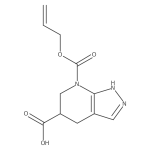 7-[(prop-2-en-1-yloxy)carbonyl]-1H,4H,5H,6H,7H-pyrazolo[3,4-b]pyridine-5-carboxylic acid结构式