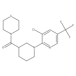 4-{1-[3-Chloro-5-(trifluoromethyl)pyridin-2-yl]piperidine-3-carbonyl}thiomorpholine Structure