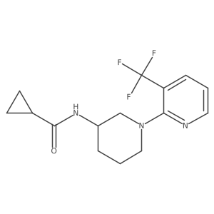 N-{1-[3-(trifluoromethyl)pyridin-2-yl]piperidin-3-yl}cyclopropanecarboxamide结构式