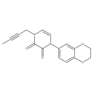 1-(But-2-yn-1-yl)-4-(2,3-dihydro-1,4-benzodioxin-6-yl)-1,2,3,4-tetrahydropyrazine-2,3-dione Structure