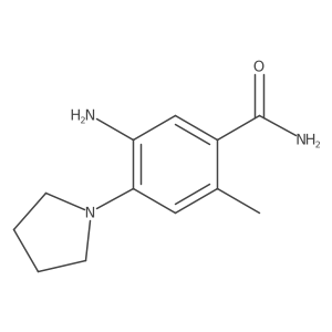 5-Amino-2-methyl-4-(pyrrolidin-1-yl)benzamide结构式