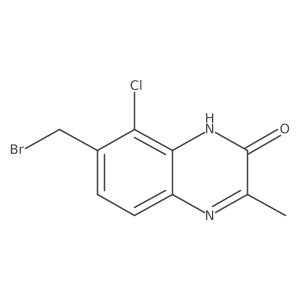 7-(Bromomethyl)-8-chloro-3-methyl-2(1H)-quinoxalinone Structure