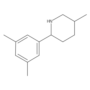 rel-(2R,5S)-2-(3,5-Dimethylphenyl)-5-methylpiperidine Structure
