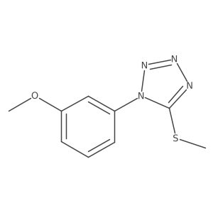 1-(3-Methoxyphenyl)-5-(methylthio)-1H-tetrazole结构式