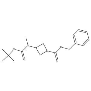 Benzyl 3-((tert-butoxycarbonyl)(methyl)amino)azetidine-1-carboxylate结构式