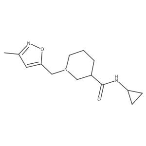 N-cyclopropyl-1-[(3-methyl-1,2-oxazol-5-yl)methyl]piperidine-3-carboxamide Structure