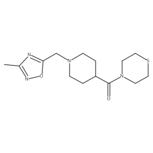 4-{1-[(3-Methyl-1,2,4-oxadiazol-5-yl)methyl]piperidine-4-carbonyl}thiomorpholine结构式
