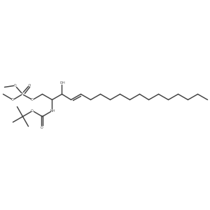 (6S)-6-[(1R,2E)-1-Hydroxy-2-hexadecenyl]-3-methoxy-2,4-dioxa-7-aza-3-phosphaoctan-8-oic Acid 3-Oxide-1,1-dimethylethyl Ester Structure