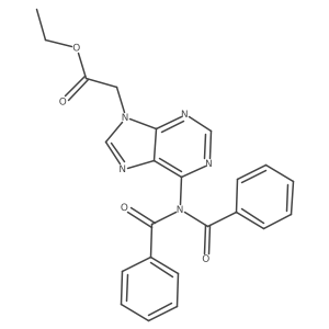 ethyl 2-(6-(N-benzoylbenzamido)-9H-purin-9-yl)acetate Structure