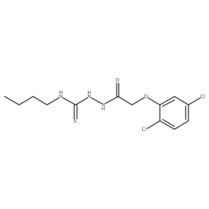 2-(2,5-Dichlorophenoxy)acetic acid 2-[(butylamino)thioxomethyl]hydrazide结构式