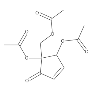 (4S,5S)-4,5-Bis(acetyloxy)-5-[(acetyloxy)methyl]-2-cyclopenten-1-one Structure