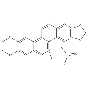 (1,3)Benzodioxolo(5,6-c)phenanthridinium, 2,3-dimethoxy-12-methyl-, nitrate结构式